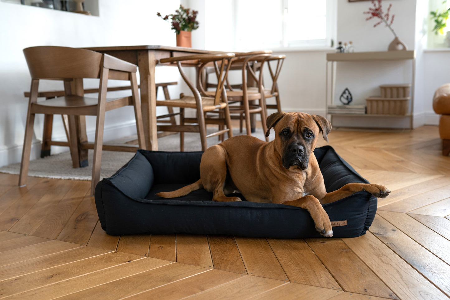 Schlummerwiese - orthopädisches Hundebett aus Baumwolle (antiallergisch + kochfest)