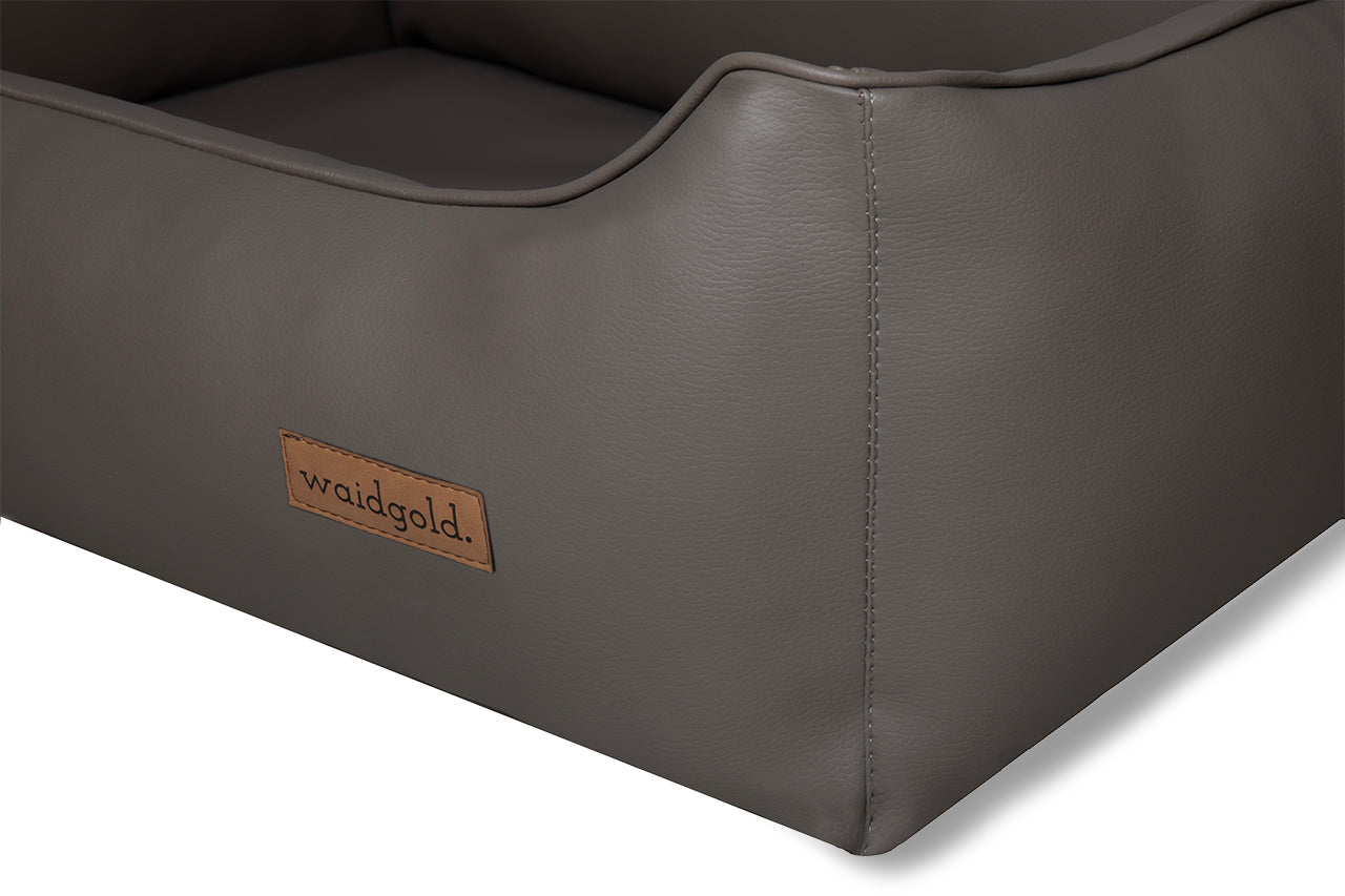 Schlummerwiese - orthopädisches Hundebett aus Kunstleder (hygienisch, besonders pflegeleicht)